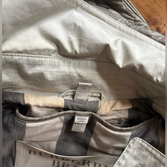 Burberry Brit Reymoor Quilted Vest Liner Removable Hooded Check Trench in size 8 - Picture 16 of 17